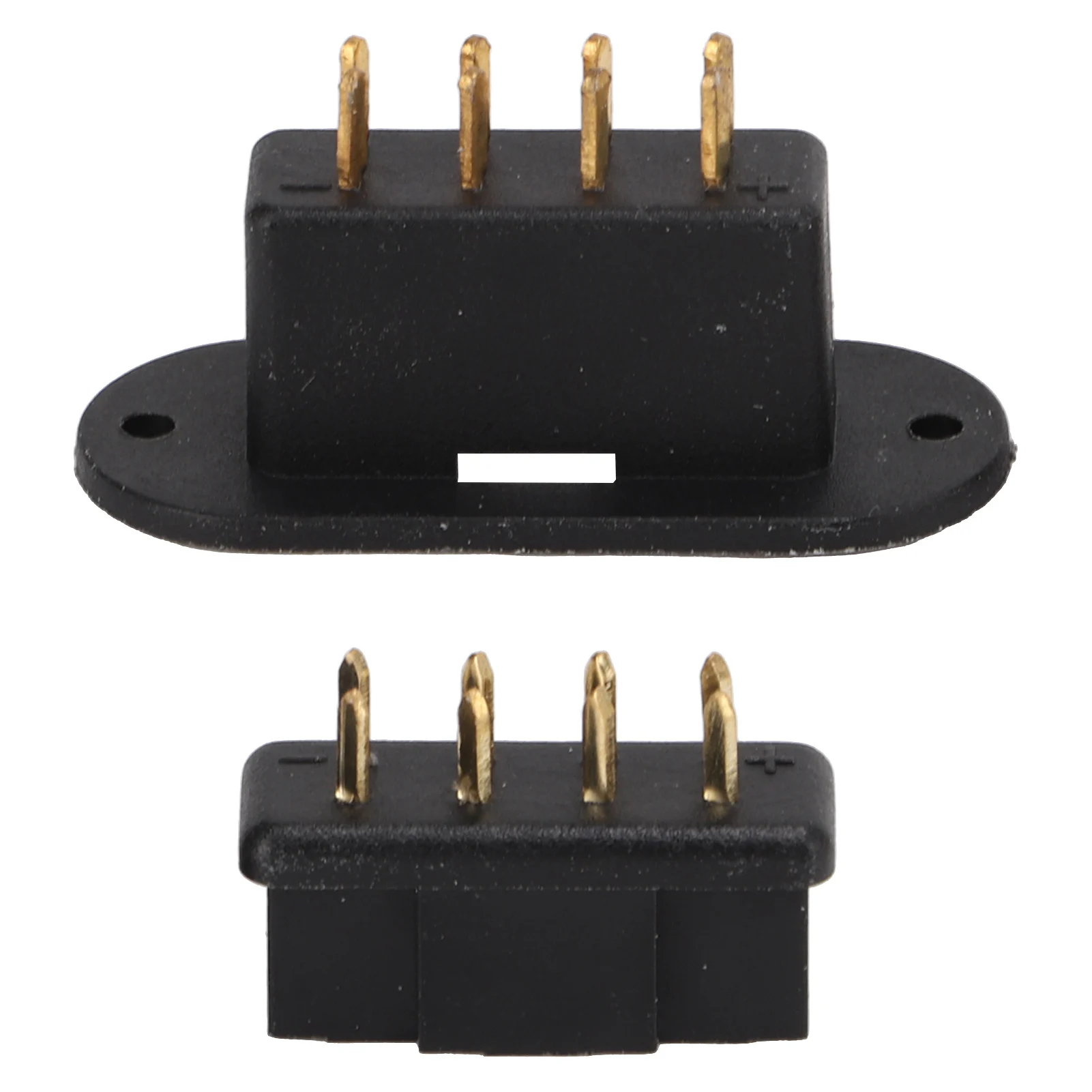 10Pcs 13.050 10Pcs 13.051 MPX Black Octagonal Plug Pure Copper Gold Plated Injection Molding Model Battery Plug