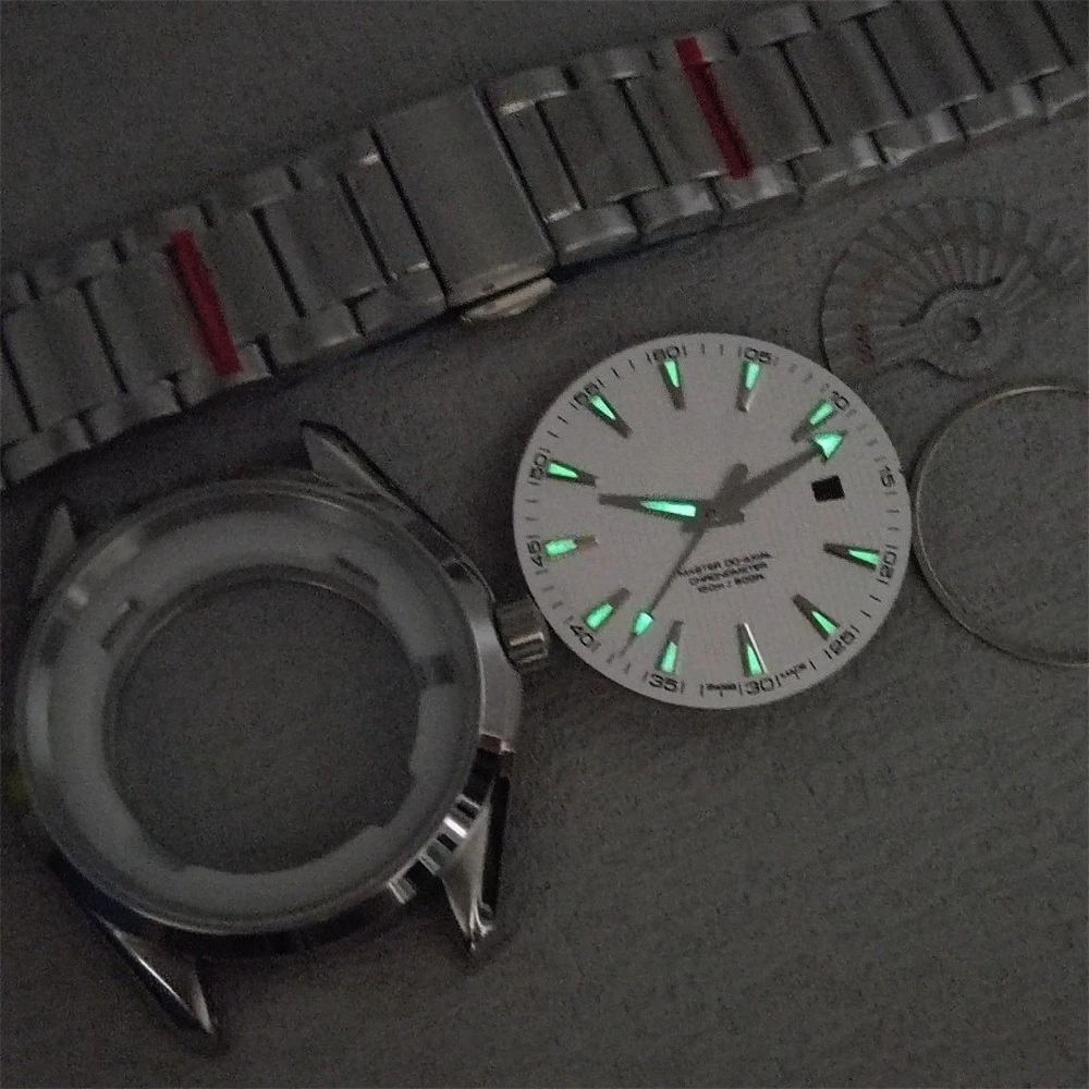 삼각대 41mm OM150 케이스 다이얼 핸드 세트 HILEGU HL00300827 8215 8200 2813 8205 2836 무브먼트 삼각대용 시계 부품