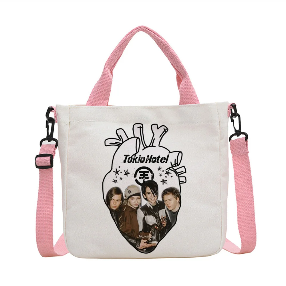 Music Tokio Hotel Tragetasche Sac Cabas Canvas Einkaufstasche faltbare Schultertasche für Damen – Detail 6