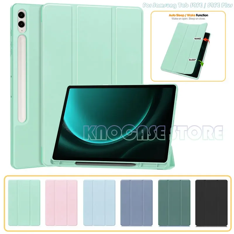 Per Samsung Tab S9 11 Pollici X710 S9 + S9 Plus 12.4 Pollici X810 S9 Fe S9 Fe Plus Custodia Posteriore Pieghevole In Tpu Morbido Multi-Vista