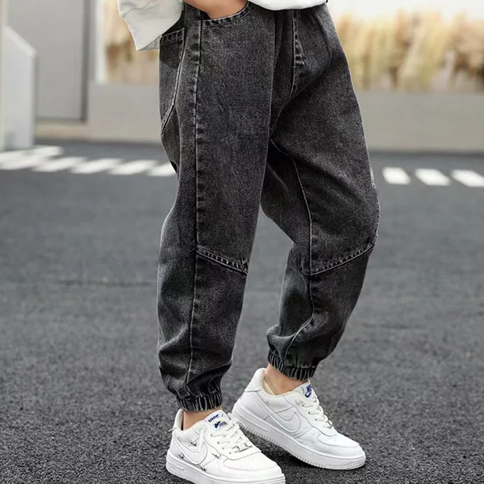 유니팀 2026 봄 아동 청바지 키즈 남아 캐주얼 데님 팬츠  남아 멋진 심플 팬츠..