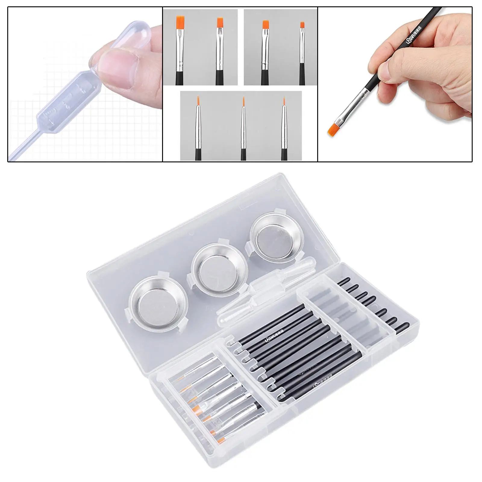Painting Brush Palette Set Model Coating Tool for Kids or Adults DIY Art Craft Painting Model Building Tools Model Painting