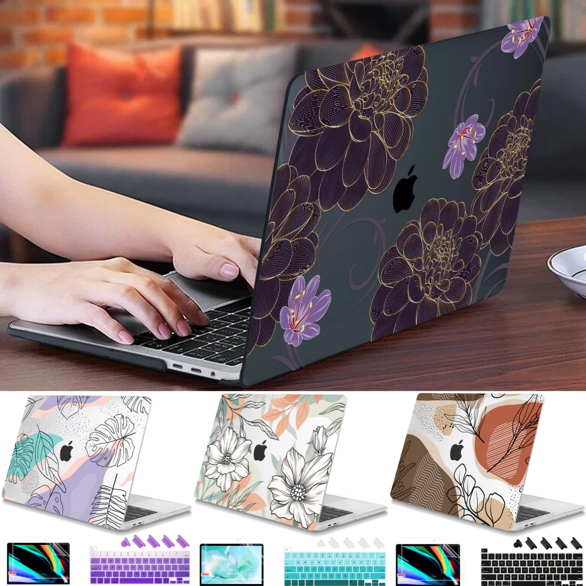 

Abstract Leaves print case for MacBook Pro case 13.3 A2338 M1 M2 Pro 14 A2779 A2780 16 15 inch A2941 Air 13 2022 A2681 A2337 M1