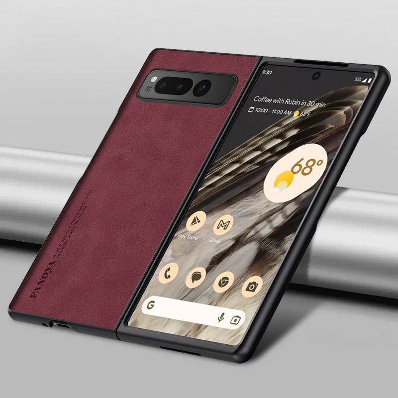 Premium Matte Leather Feel Phone Case - Shockproof & Anti-Fingerprint Silicone Cover