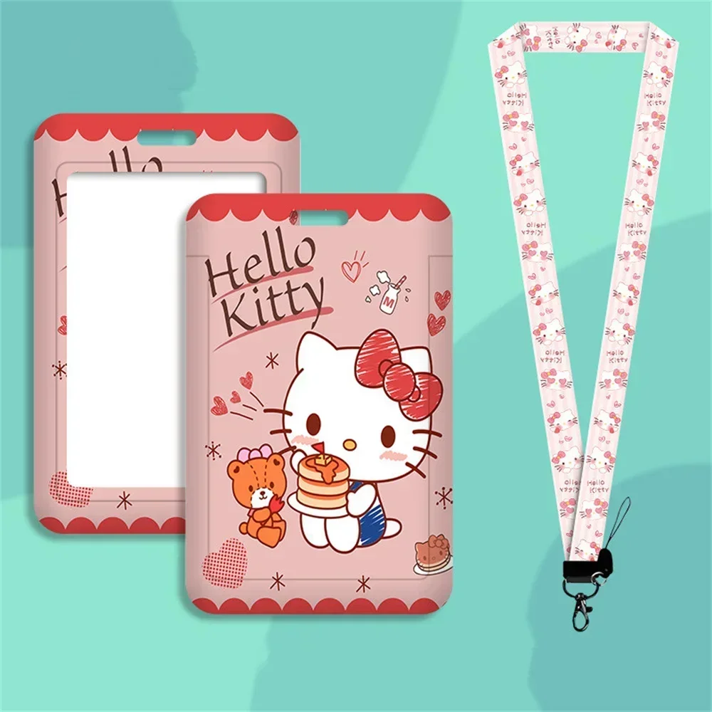 ストラップ付きハローキティカードホルダー、カワイイ、耐久性のある