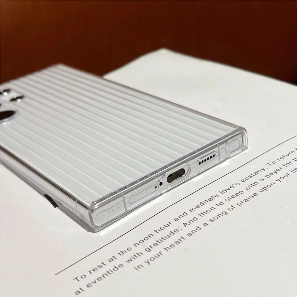 Original Matte Stripes Pattern Phone Case with Camera Protection and Shockproof Armor Design
