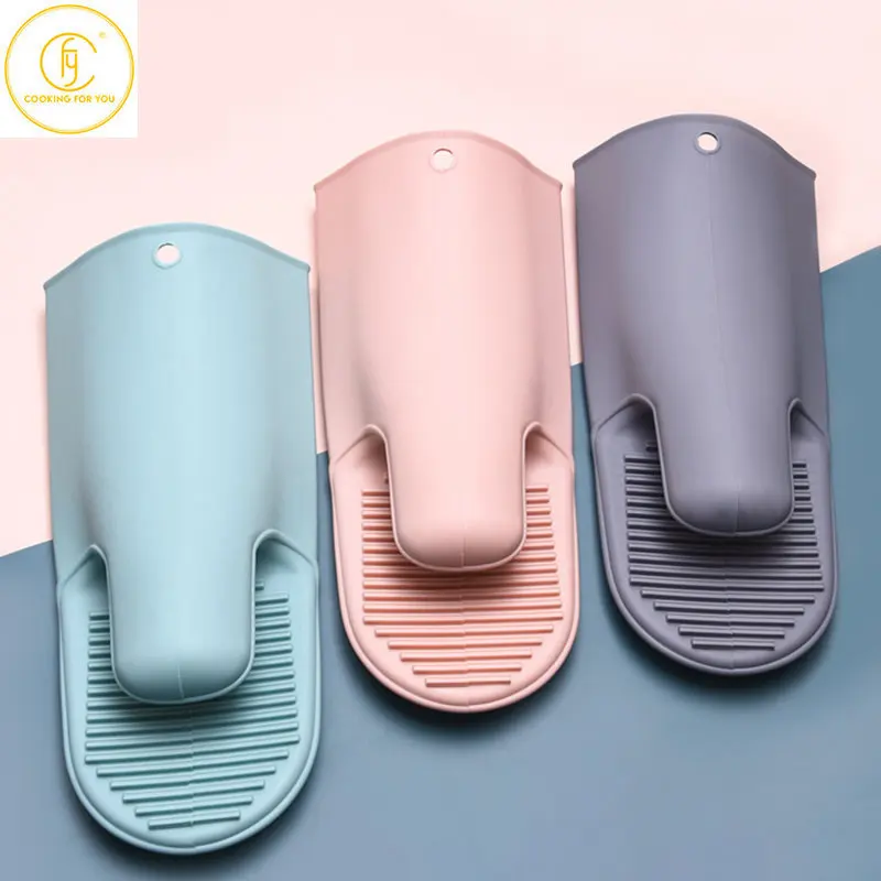 1 Pcs Thick Heat Resistant Microwave Glove BBQ Oven Baking Hot Pot Silicone Mitts Kitchen Cooking Silicone Mitten Glove Bakeware