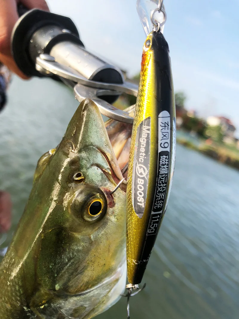 Description Picture 6 of itemLurefans Bait Fish 11.5g 90mm Sinking Magnetic Boost Lures Wobblers Feeder Pike Lure Crankbait For Fishing Newest Fish Lure 2021