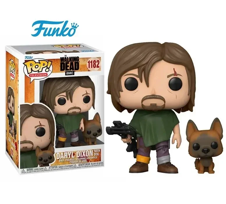 thumbnail image 2 of Figura de acción de vinilo Funko Walking POP Dead Daryl Dixon con perro n.° 1182, colección de juguetes de edición limitada para regalo de cumpleaños, 2 of 5