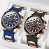 2PCS Men's Watch Set Business Fashion Classic Three Eye Quartz Watch Set Suitable for Business Event Clothing Matching 1