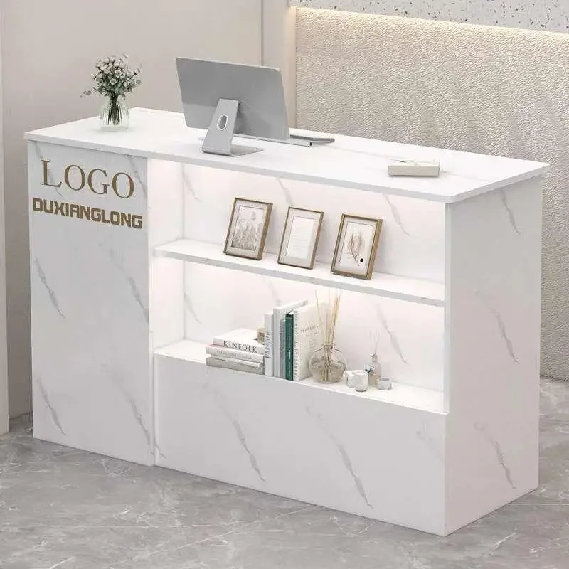 Nordic Display Reception Desks Modern Small Bar Counter Office Reception Desks Cashier Luxury Mostrador Commercial Furniture