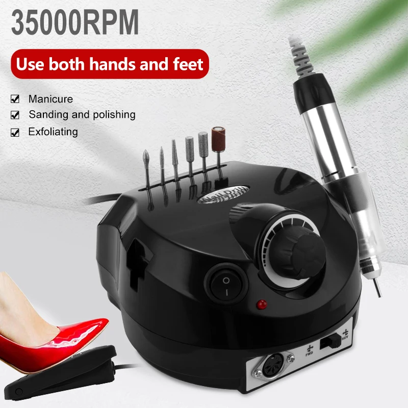 Electric Nail Drill Nail Cutter Set Multipurpose Nail Polisher for Nail
