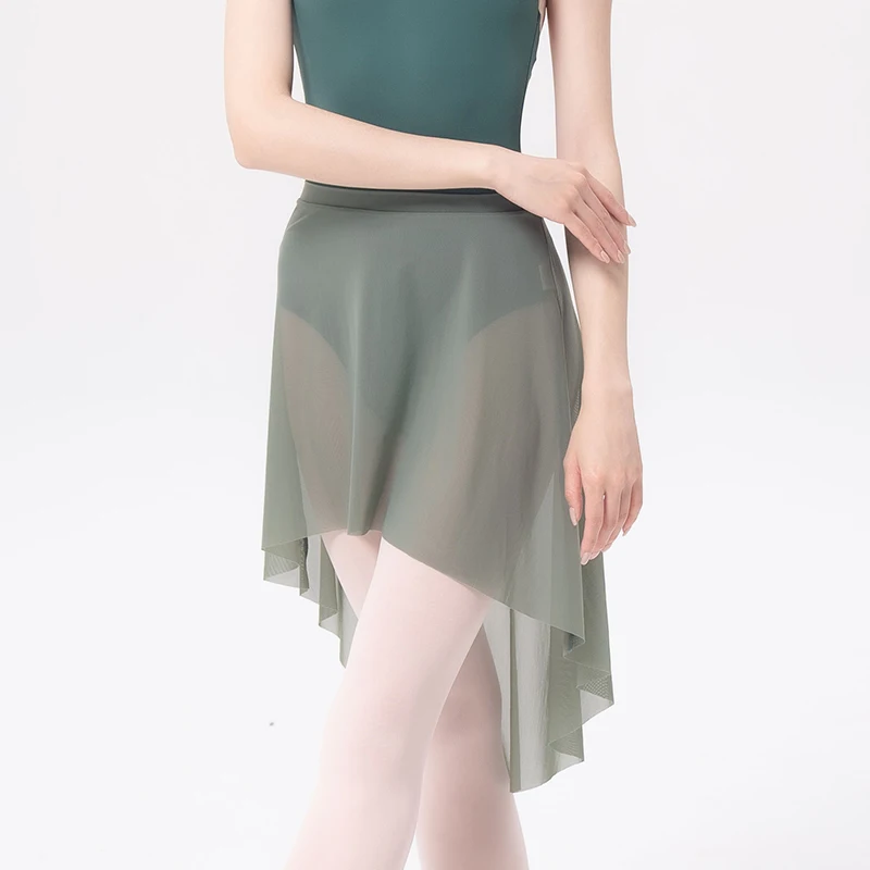 Ballerina Ballet Dress Women Leotard Net Skirt Lace Side Split Practice Skirt 8172 ballet skirts ballet leotard tutu skirt dance leotard ballet dress