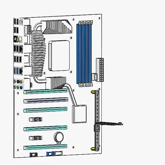 Supporto GPU SIXRUN Regolabile 10-129 Mm | Compatibile Ventole 9-14 Cm | Lega Alluminio | Per Case ITX MATX ATX