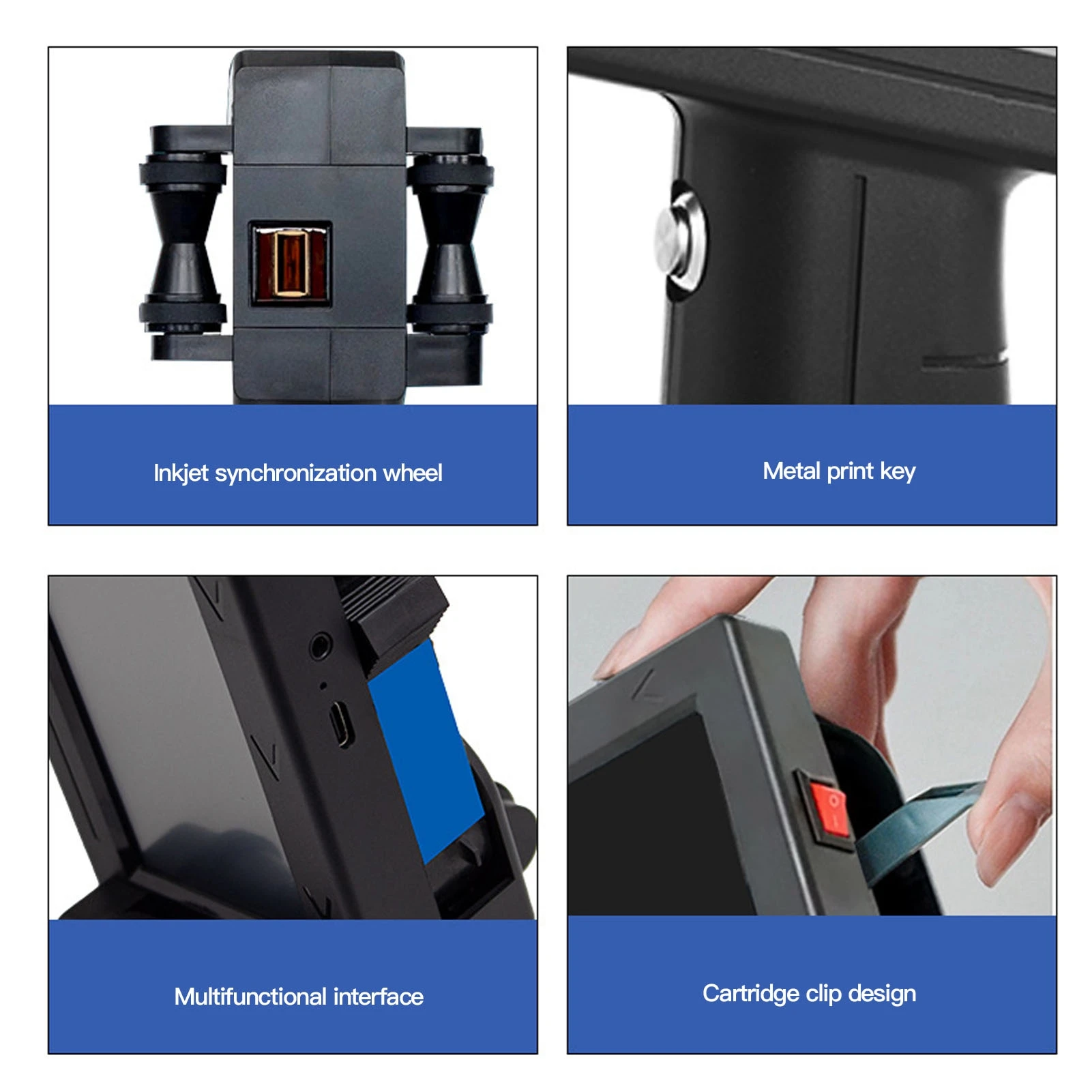 LA50 Inkjet Label Printer 12.7mm Production Date Time Batch Number Handheld Inkjet Printer Portable Handheld Printer