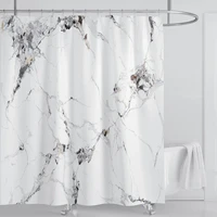 Marble Waterproof Shower Curtain Waterproof Shower Curtain for Bathroom Decor Printed Washable Shower Curtain with Hooks 1