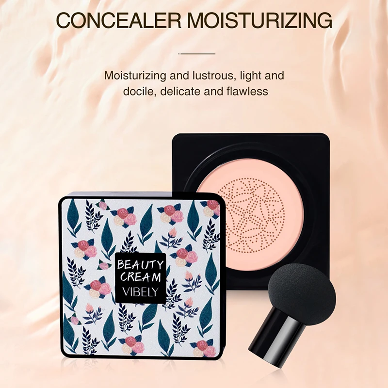 1/3pcs Waterproof Brighten Foundation Magic Foundation Mushroom Head Air Cushion CC Cream Cream Women Base Makeup Face Cosmetics