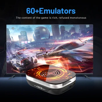 KINHANK Amlogic S905X4 Retro Video Game Console Super Console X4 Plus 90000 Game for 60+ Emulators Arcade/MAME/NAOMI 4K HD TVBox