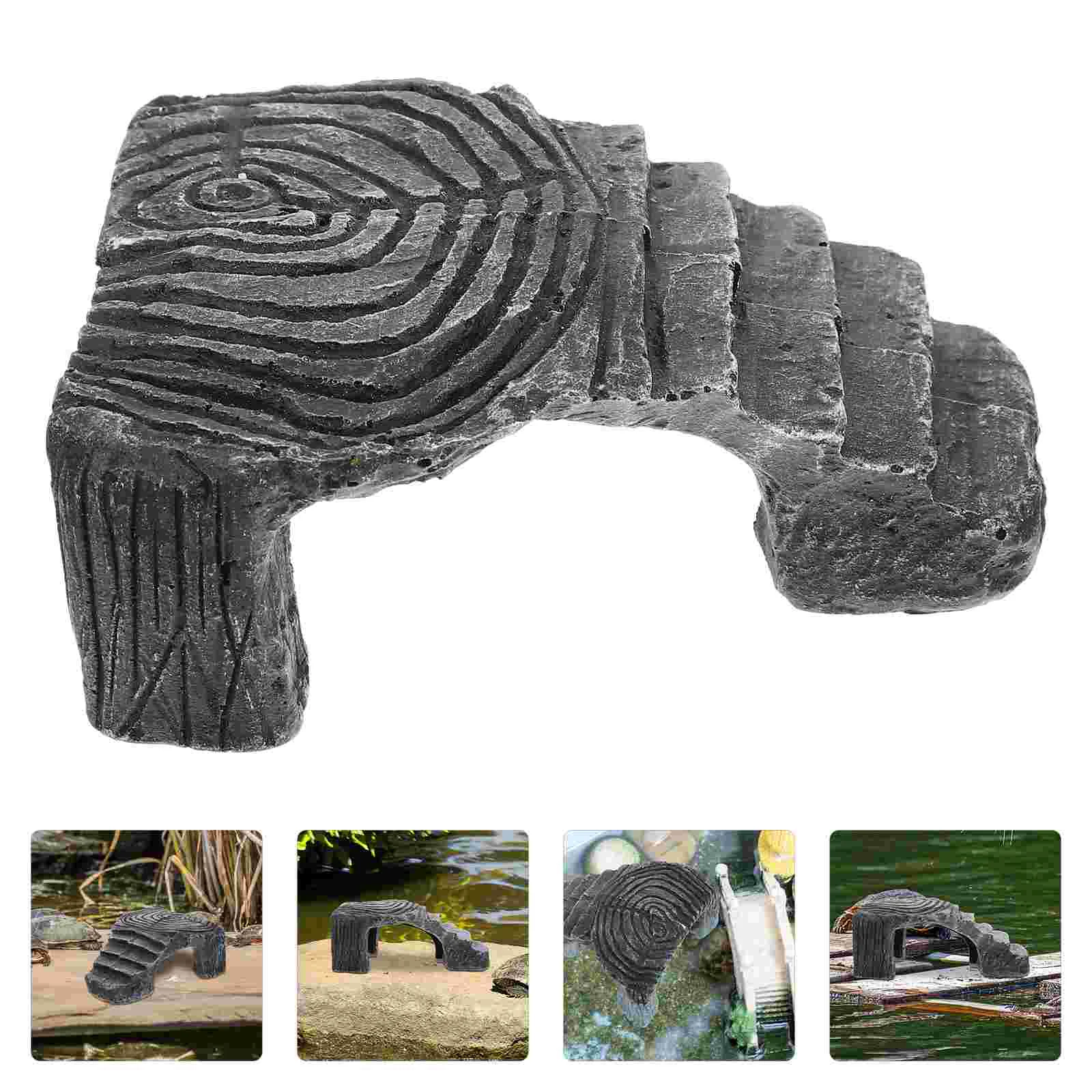 Platform Turtle Tortoise Basking Reptile Climbing Habitat Floating Accessories Resting Cave Resin Climb Ramp Dock Aquarium Fish aquarium accessories