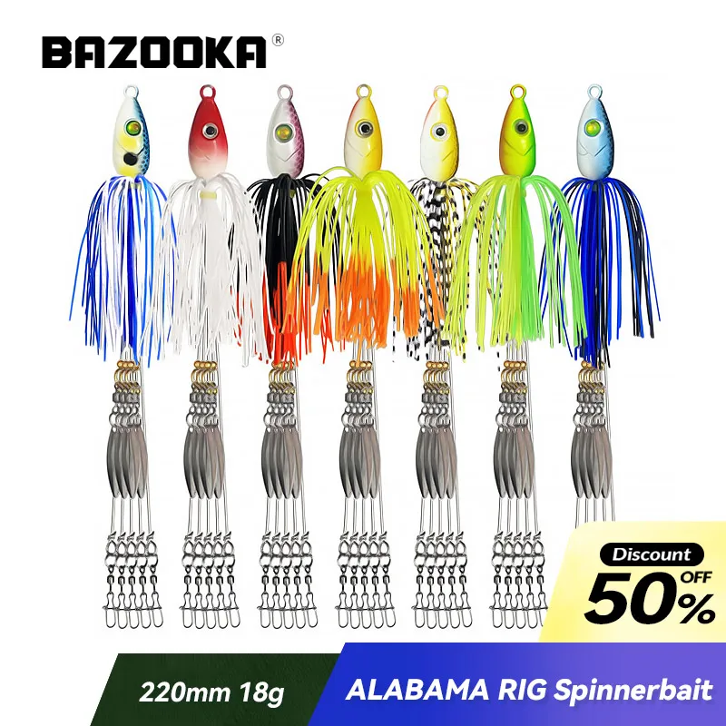 

Bazooka Fishing Lure Spinner Umbrella Jigging Alabama Rig Swimming Spoon Attack Group Soft Swimbait Swivel Bass Pike Winter Bait