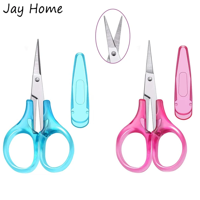 3/1PC Craft Scissors Stainless Steel Scissors with Protective Cover  Straight Tip Sewing Scissors for Crafting