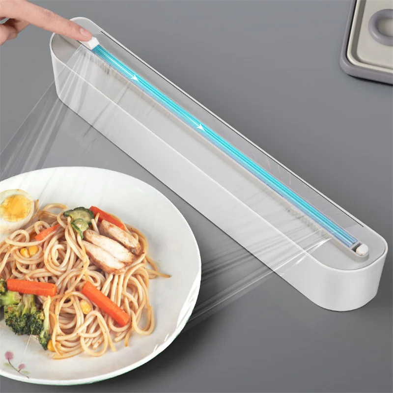 Distributeur magnétique de film alimentaire avec ventouse, accessoires de  cuisine, papier d'aluminium, pâte murale, coupe