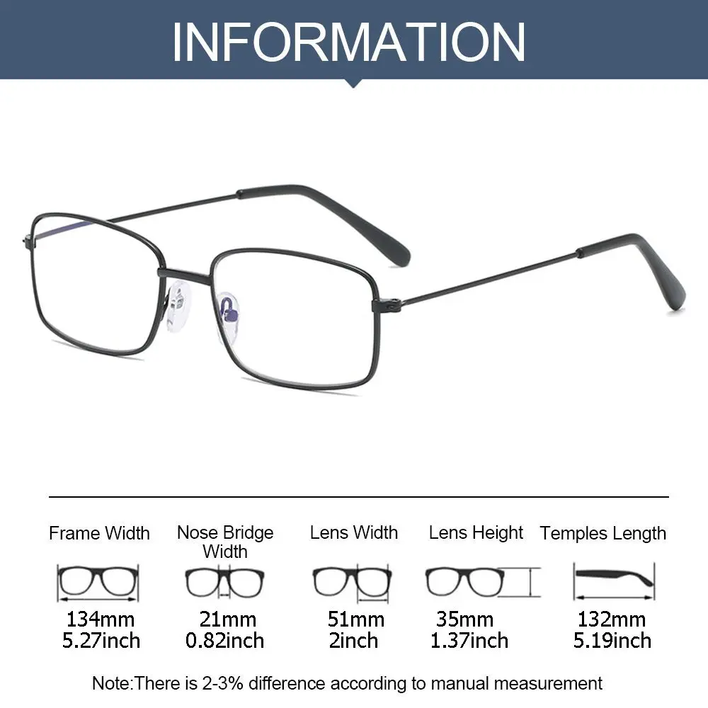 Anti Blue Light Reading Glasses Fashion Classic Metal Frame Presbyopia Eyeglasses Fashion Women Vision Care Readers Eyewear 6
