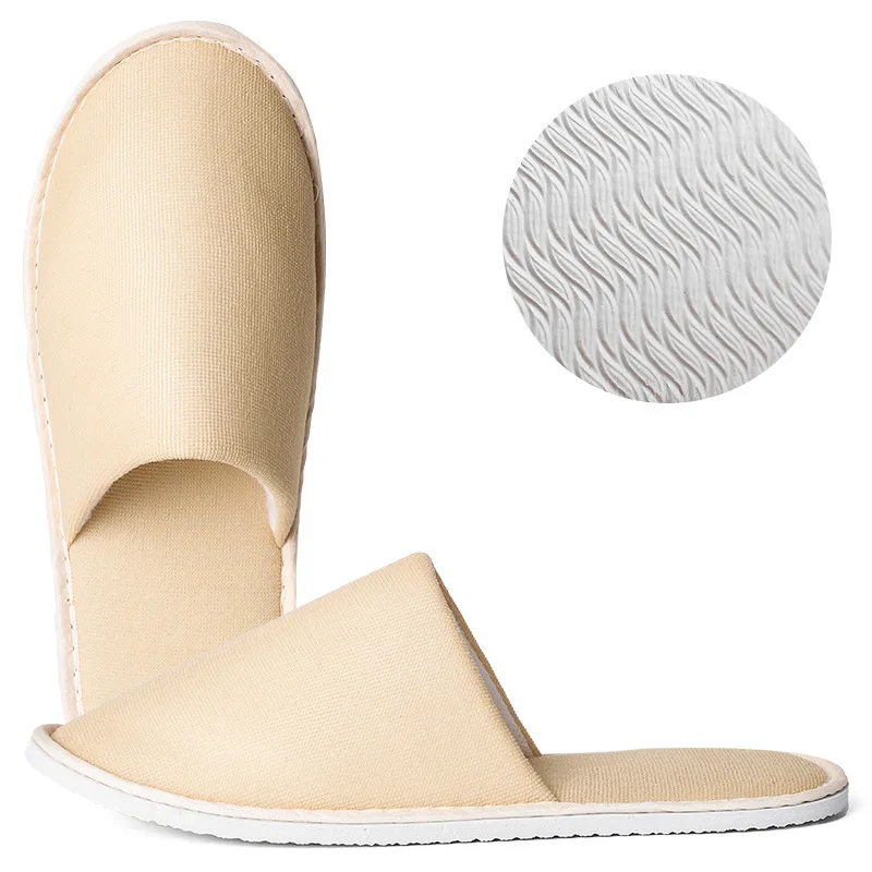 4Pairs/Lot Velvet Hotel Slippers Men Women Travel Disposable Cotton Towel Cloth Hospitality Soft SPA Shoes Guest Slides