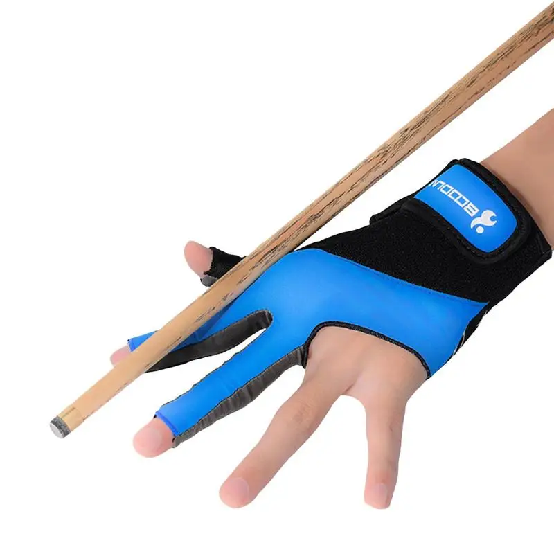 Billiards Glove Non Slip 3 Fingers Sport Single Hand Snooker Glove Elasticity Billiard Cue Training Gloves Pool Accessories