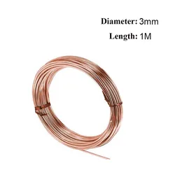 Premium Ultra - Fine Conductive Copper Wire - Excellent Conductivity and Versatile Use (3mm X 1M)