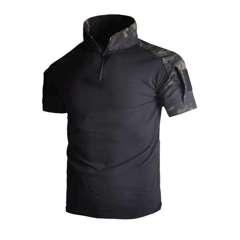 Tactical T-Shirts Men Sport Outdoor Quick Dry Short Sleeve Shirt Hiking Hunting Climbing Camouflage Clothing Breathable