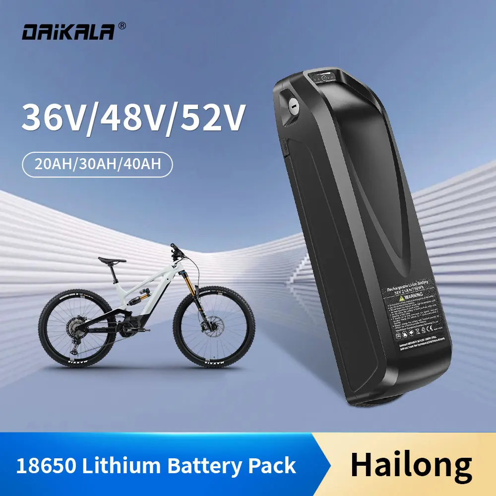 

Ebike Battery Hailong Polly36V 48V 52V15Ah 20Ah 24Ah 25Ah18650 21700 Electric Bike Batteria for 350W 500W 750W 1000W 1500W Motor