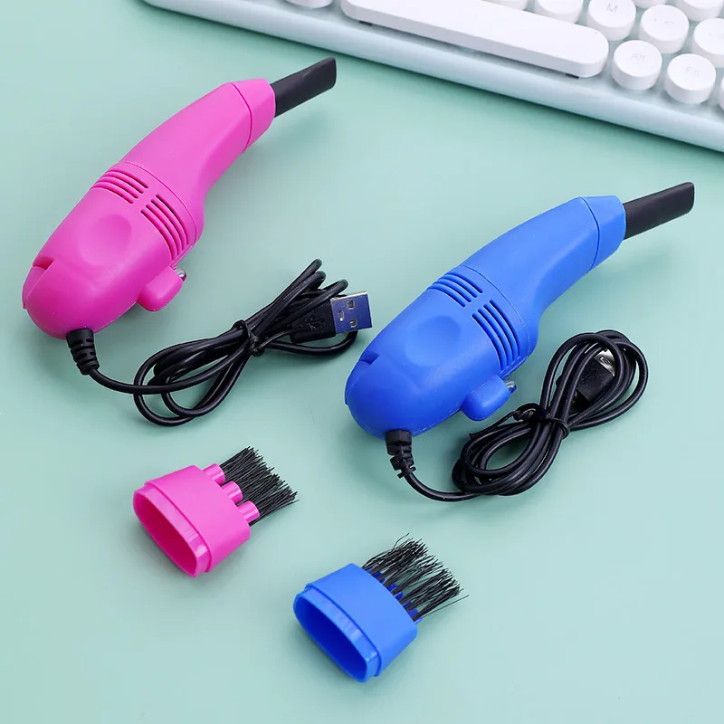 Cleaning Brush Cleaning Kit Keyboard Cleaning Tools Computer Cleaning Brush Mini Vacuum Cleaner Keyboard Electric Brush USB Brush Kit Dust Cleaner Collector Three Heads Detachable Cleaning Tool for Laptop