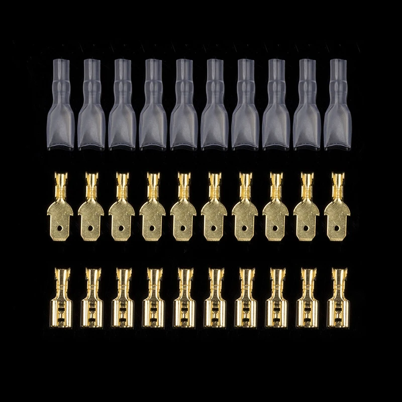 Cold Pressed Terminal Connector 2.8/4.8/6.3mm Insulated Male And Female Spade Crimp Terminals Wire And Cable Connector Combo Kit