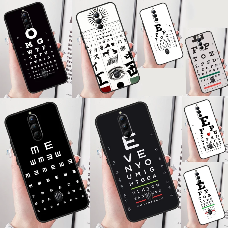 Vision Test Chart Case Per Zte Nubia Red Magic 8S Pro 8 Pro Plus 7S 7 Pro 6 6S 6R 5G 5S Cover Shell Fundas