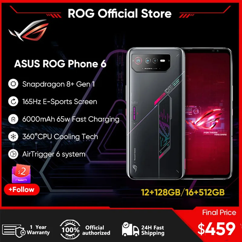 Rog Phone 3asus Rog Phone 6 Pro 5g - Snapdragon 8+, 165hz Amoled, 6000mah,  Nfc
