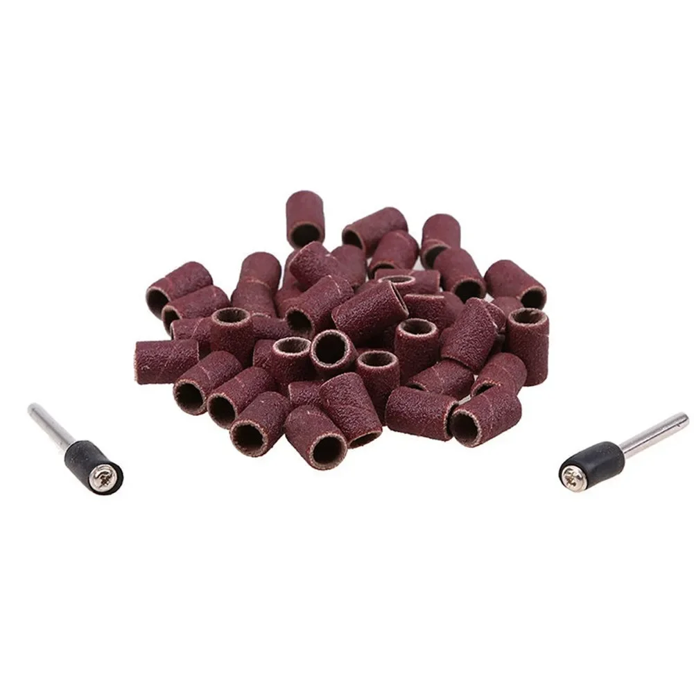 

100pcs 320 Grit Drum Sanding Bands Sleeves + 2pcs Mandrels Sandpaper Drill Rotary Abrasive Tools Sanding Drum Kit