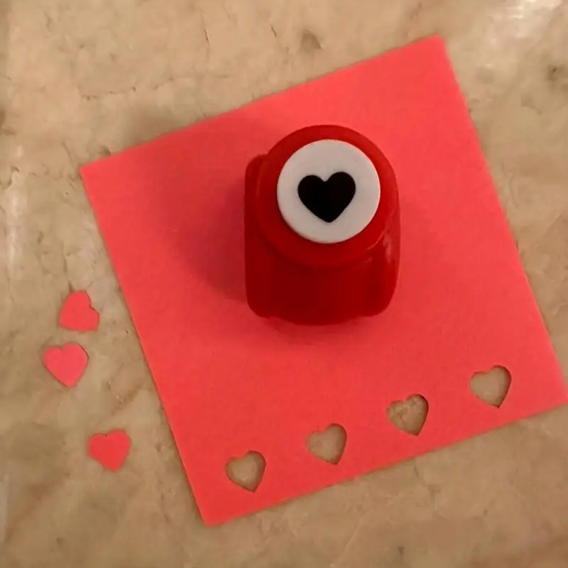 1pc Mini Paper Embosser Heart-shaped Punch Handmade DIY Portable Love Shape Paper Art Manual Punch embossing maker