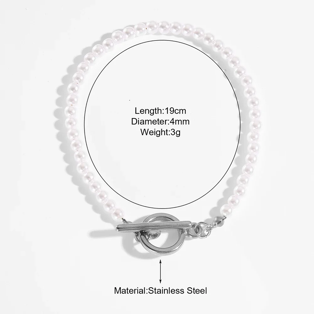 Friendship Bracelet Fashion New 2024 Resin Imitation Pearl OT Clasp Chain Women's Luxury Designer Jewelry Girlfriend Gifts 5