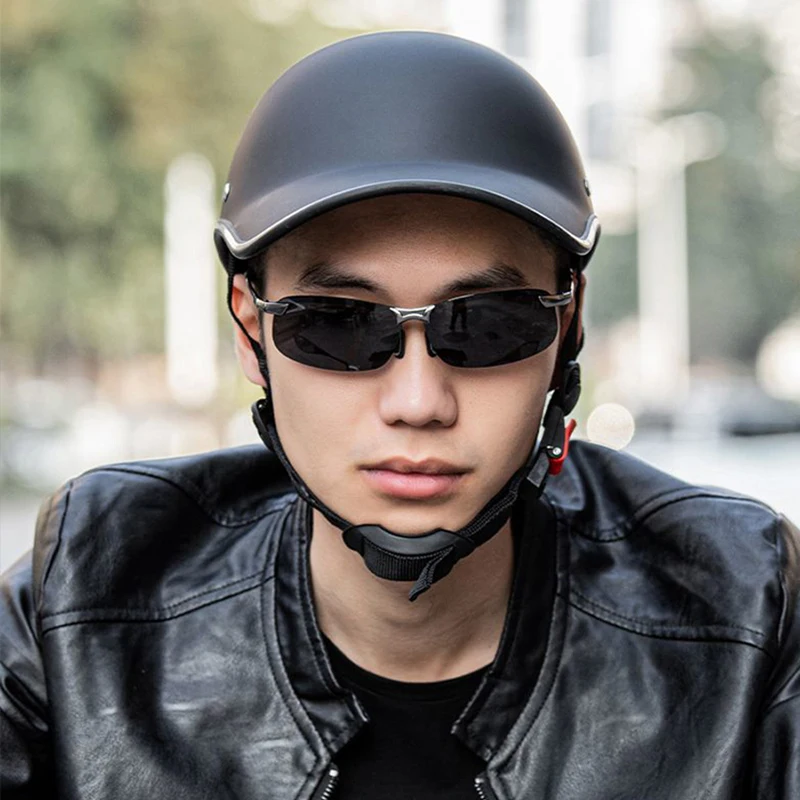 Casquette de Baseball demi-casque pour moto, chapeau de sécurité Anti-UV  pour Scooter électrique - AliExpress