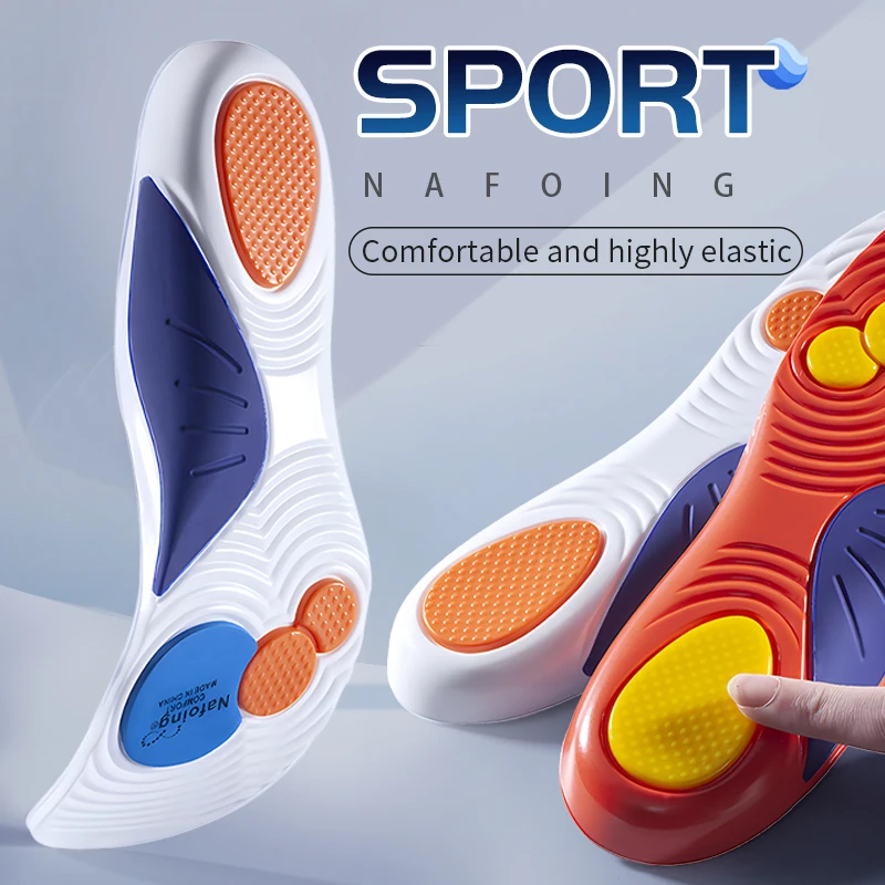 Sport Insoles for Shoes Sole Shock Absorption Deodorant Breathable Cushion Running Insoles for Feet Man Women Orthopedic sport insoles