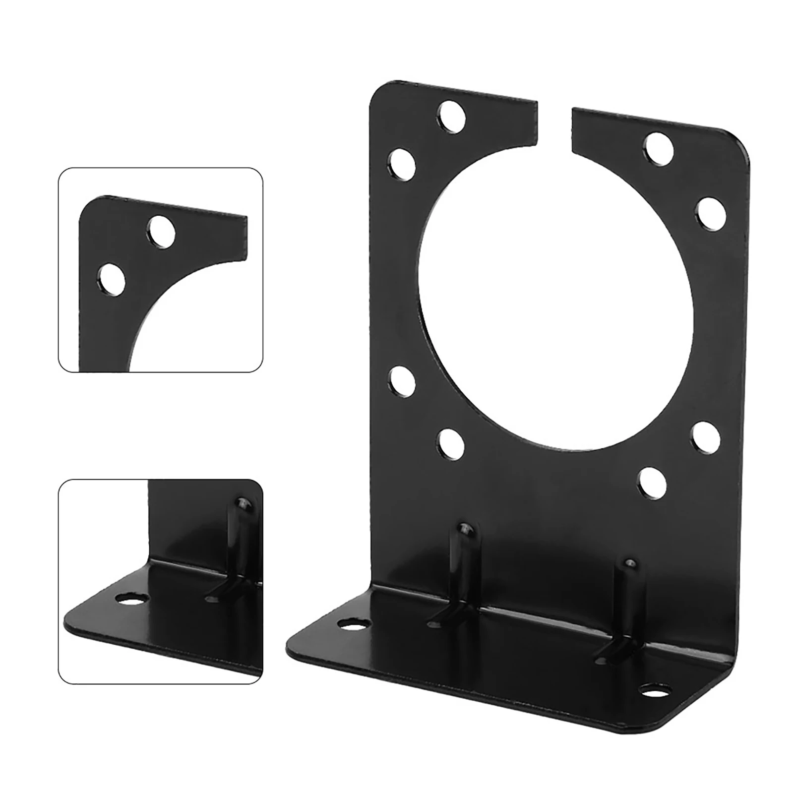 Black Metal Mounting Bracket Holder for 7 Pin Caravan Towing Trailer Connector Plug Socket trailer plug socket trailer plug holder