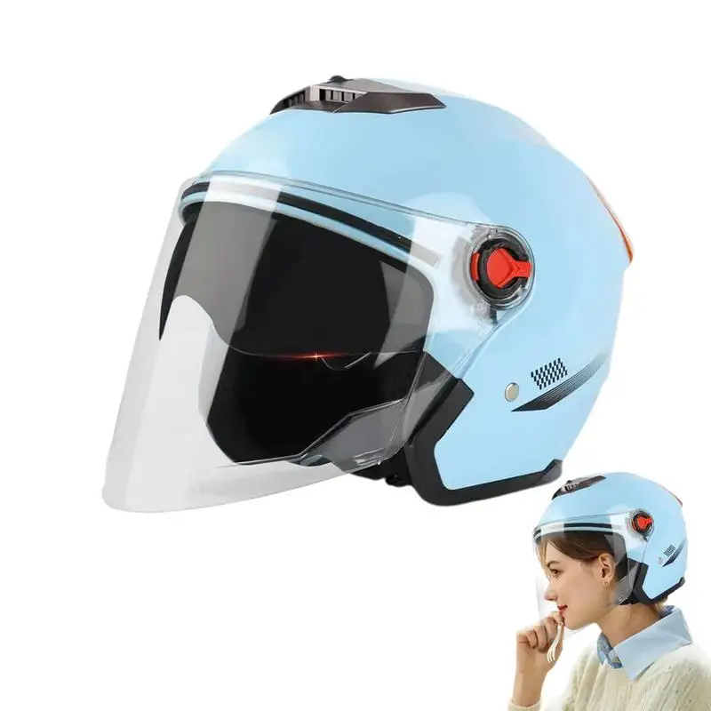 

Motorcycle Helmet Open Face 3/4 Helmet Racing Durable Motorcycle Helmets Safety Modular Flipup Helmet With Visor for Women Men