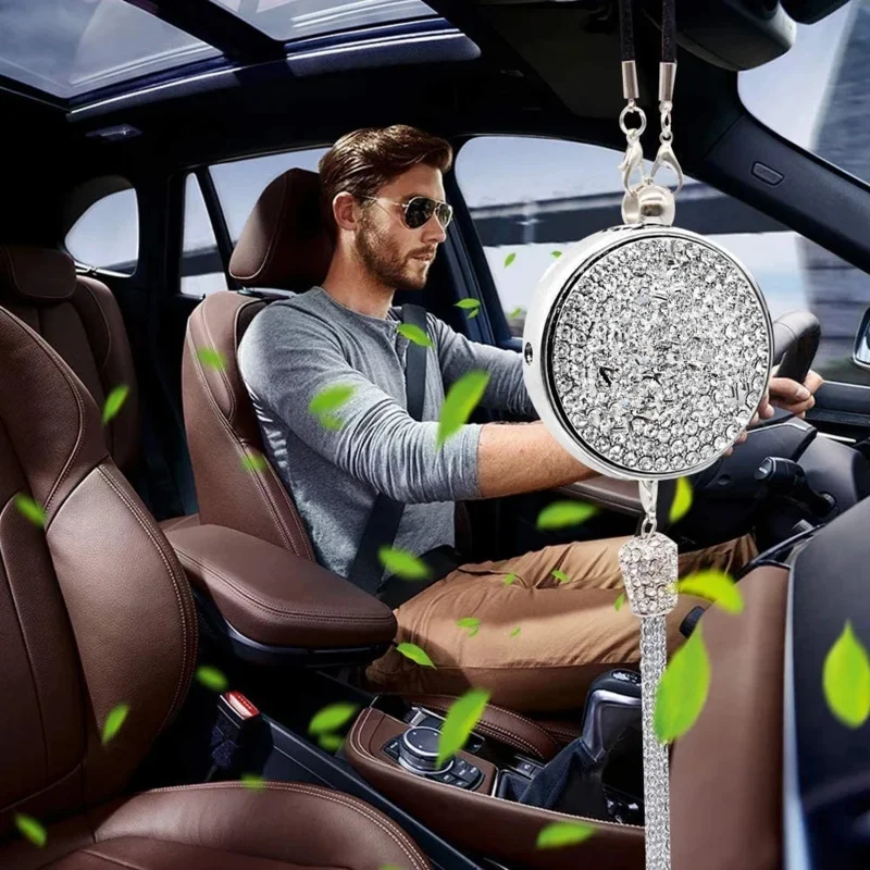 For Toyota Air Freshener Diffuser Perfume Fragrance Rearview mirror pendant analog Diamond car perfume is not distributed