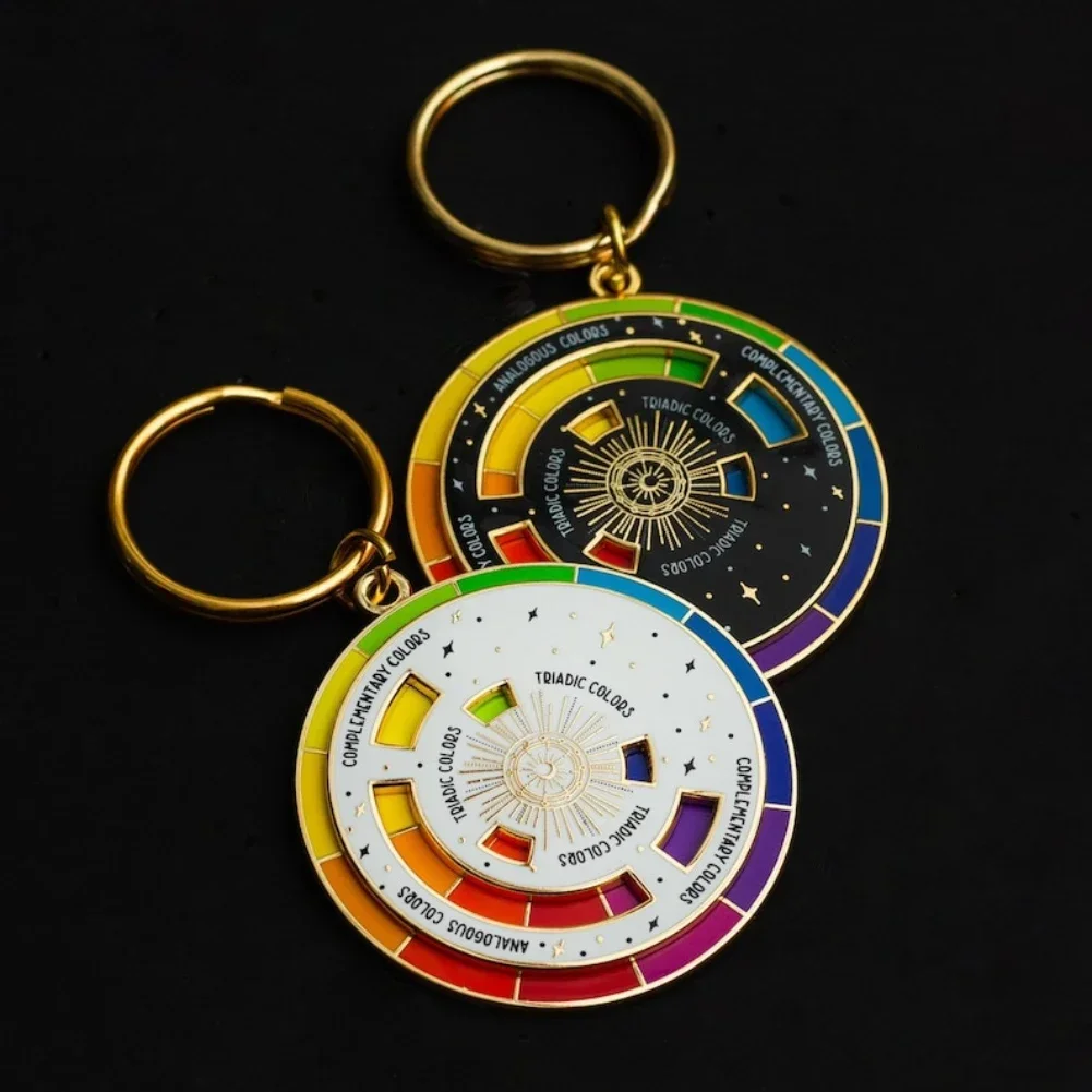 Key Chains Key Rings Wheel Keychain for Backpack Hats Pins Boards Artist Gift Rainbow Gifts