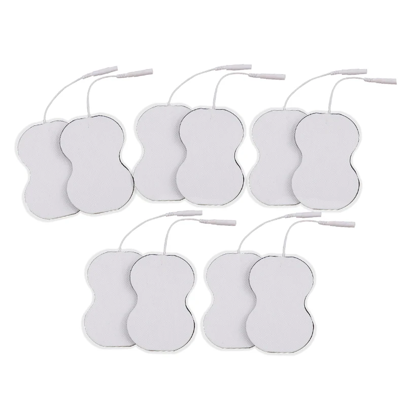 10Pcs 2Mm Plug Elettrodi In Gel Autoadesivi Fisioterapia Cerotti Per Massaggi Dimagranti Per Massaggiatore Per Agopuntura A Impulsi Tens