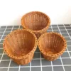 Handwoven Storage Basket Imitation Rattan Storage Tray Wicker Basket Bread Fruit Breakfast Picnic Basket Kitchen Storage Basket 1