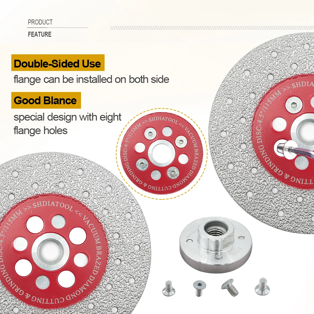 100/115/125mm Diamond Cutting Grinding Disc Double Sided M14 Cutting Plate Polishing Stone Porcelain Granite Saw Blade cutting disc grinding disc abrasive wheel grinding wheel cutting blade