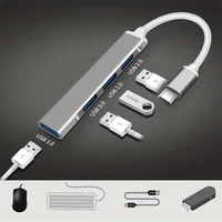 4 Ports USB 3.0 HUB TYPE-C HUB Multi USB Splitter Type-C 5Gbps High Data Transmission USB 3.0 OTG Adapter for Laptop Macbook Pro 1