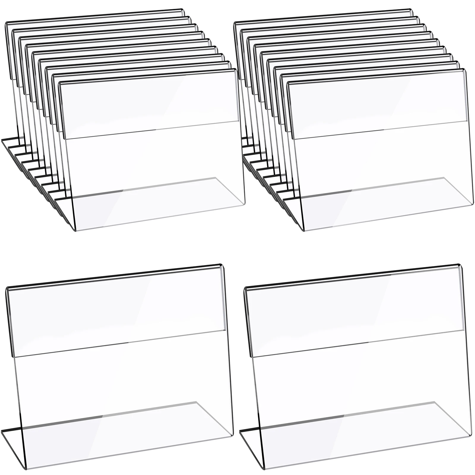 

Acrylic Sign Holder 4x6In Clear Photo Brochure Display Stand Transparent Office clear acrylic